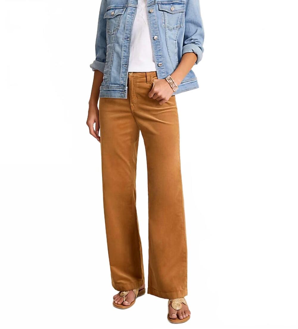 NEW TOMMY BAHAMA women's sailor corduroy wide-leg pants in raw sugar